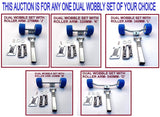 BOAT TRAILER DUAL WOBBLY SUPER HEAVY DUTY SETS FOR BOAT TRAILERS WITH BLUE WOBBLE ROLLER X 2