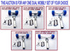 BOAT TRAILER DUAL WOBBLY SUPER HEAVY DUTY SETS FOR BOAT TRAILERS WITH BLUE WOBBLE ROLLER X 2