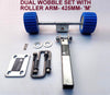 WOBBLY ROLLER SUPER HEAVY DUTY SETS FOR BOAT TRAILERS WITH BLUE WOBBLE ROLLERS.