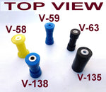 KEEL- POLYURETHANE ROLLERS -150MM TO 155MM WITH 'C' BRACKET FOR BOAT TRAILERS