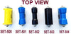KEEL- POLYURETHANE ROLLERS -150MM TO 155MM WITH 'C' BRACKET FOR BOAT TRAILERS