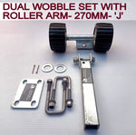 SUPER HEAVY DUTY DUAL WOBBLY SETS FOR BOAT TRAILERS WITH BLACK WOBBLE ROLLER