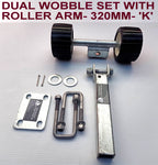 SUPER HEAVY DUTY DUAL WOBBLY SETS FOR BOAT TRAILERS WITH BLACK WOBBLE ROLLER