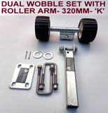 SUPER HEAVY DUTY DUAL WOBBLY SETS FOR BOAT TRAILERS WITH BLACK WOBBLE ROLLER