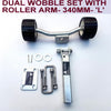 SUPER HEAVY DUTY DUAL WOBBLY SETS FOR BOAT TRAILERS WITH BLACK WOBBLE ROLLER