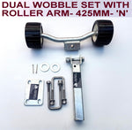 SUPER HEAVY DUTY DUAL WOBBLY SETS FOR BOAT TRAILERS WITH BLACK WOBBLE ROLLER