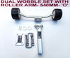 SUPER HEAVY DUTY DUAL WOBBLY SETS FOR BOAT TRAILERS WITH BLACK WOBBLE ROLLER