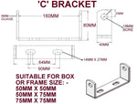 KEEL- POLYURETHANE ROLLERS -150MM TO 155MM WITH 'C' BRACKET FOR BOAT TRAILERS