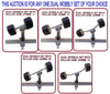 BOAT TRAILER DUAL WOBBLY SUPER HEAVY DUTY SETS FOR BOAT TRAILERS WITH BLACK WOBBLE ROLLER