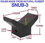 SNUB/V-BLOCK FOR BOAT TRAILERS MADE FROM NATURAL RUBBER