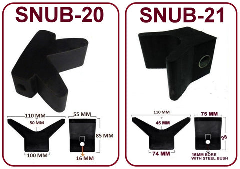 SNUB/V-BLOCK -20 OR -21 FOR BOAT TRAILERS MADE FROM NATURAL RUBBER
