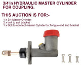Trailer Hydraulic Master Cylinder  3/4" OR 7/8" for Boat trailer Coupling