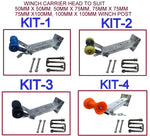 BOAT TRAILER WINCH CARRIER HEADS FOR WINCH POST WITH S/STEEL HEX BOLT