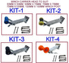 BOAT TRAILER WINCH CARRIER HEADS FOR WINCH POST WITH S/STEEL HEX BOLT