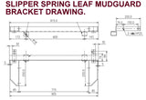 SINGLE AXLE HEAVY DUTY MUDGUARD ASSEMBLY FOR SLIPPER SPRING LEAF READY TO FIT SUITABLE FOR 13"& 14" WHEELS
