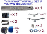 DUAL SUPER HEAVY-DUTY ASSEMBLY WITH BLACK WOBBLE ROLLER FOR BOAT TRAILERS
