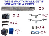 DUAL SUPER HEAVY-DUTY ASSEMBLY WITH BLUE WOBBLE ROLLER FOR BOAT TRAILERS X 2