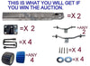 DUAL SUPER HEAVY-DUTY ASSEMBLY WITH BLUE WOBBLE ROLLER FOR BOAT TRAILERS X 2