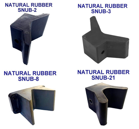 SNUB/V-BLOCK FOR BOAT TRAILERS MADE FROM NATURAL RUBBER