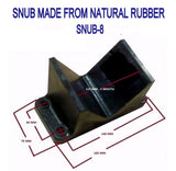SNUB/V-BLOCK FOR BOAT TRAILERS MADE FROM NATURAL RUBBER