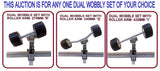 WOBBLE ROLLER DUAL  ASSEMBLY WITH BLACK WOBBLE ROLLER FOR BOAT TRAILERS