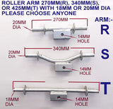 WOBBLE ROLLER DUAL  ASSEMBLY WITH BLACK WOBBLE ROLLER FOR BOAT TRAILERS