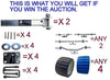 WOBBLE ROLLER DUAL  ASSEMBLY WITH BLUE WOBBLE ROLLER FOR BOAT TRAILERS X 2