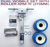 WOBBLE ROLLER DUAL  ASSEMBLY WITH BLUE WOBBLE ROLLER FOR BOAT TRAILERS