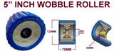 WOBBLE ROLLER DUAL  ASSEMBLY WITH BLUE WOBBLE ROLLER FOR BOAT TRAILERS