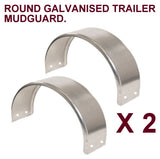 2 X TRAILER WHEEL GUARDS-GALVANISED FOR SINGLE AXLE TRAILER