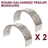 2 X TRAILER WHEEL GUARDS-GALVANISED FOR SINGLE AXLE TRAILER