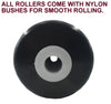 KEEL ROLLER- 200MM POLYURETHANE  BOAT ROLLERS + 'C' BRACKET + 19MM SHAFT