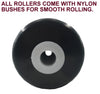 KEEL ROLLERS- 200MM POLYURETHANE ROLLER + 'C' BRACKET + 16MM SHAFT FOR BOAT TRAILER