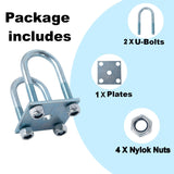 ‘U’ BOLTS ROUND & FISH PLATE FOR LEAF SPRING BOAT TRAILERS