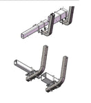 JET SKI TRAILER HEAVY DUTY GUIDE ON WITH 2 X 300MM SIDE  ROLLERS , PAIR GUIDE.