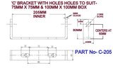 KEEL ROLLER BRACKETS 205MM OR 305MM WITH 8MM GUAGE 'C' BRACKET