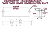 KEEL ROLLER- 300MM POLYURETHANE ROLLER FOR BOAT TRAILERS SUITABLE FOR 16MM SHAFT