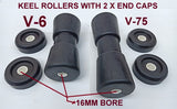 KEEL ROLLER-RUBBER FOR BOAT TRAILERS