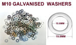 M10  STAINLESS STEEL/ GALVANISED NYLOK NUTS & WASHERS