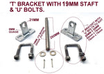 KEEL ROLLER- 200MM POLYETHYLENE ROLLERS WITH 'T' BRACKET TO SUIT 19MM SHAFT + 2 X END CAPS