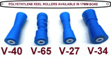 200mm Super Heavy Duty Keel Roller +"C"Brackets + 16MM Shaft For Boat Trailers