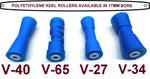 KEEL ROLLER POLYETHYLENE + 3 HOLE BRACKET+ END CAPS +16MM SHAFT FOR BOAT TRAILER