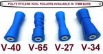 KEEL ROLLER- 200MM POLYETHYLENE ROLLERS WITH 16MM SHAFT FOR BOAT TRAILERS.