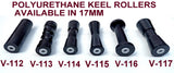 KEEL ROLLER WITH 3-HOLE BRACKET, 'U' BOLTS & 16MM SHAFT TO SUIT