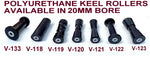 KEEL ROLLER POLYURETHANE WITH 20MM BORE.