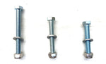 BOLTS- 'M12 X ZINC PLATED 8.8 GRADE BOLT WITH GALVANIZED WASHERS & NYLOC STAINLESS STEEL NUTS.