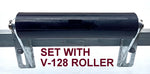 KEEL ROLLERS-300MM POLYURETHANE KEEL ROLLER WITH 3-HOLE BRACKET + 19MM SHAFT.