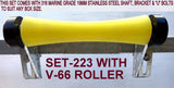 KEEL ROLLERS-300MM  POLYURETHANE KEEL ROLLER WITH BRACKET +19MM SHAFT +END CAPS.