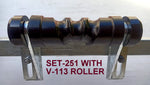 KEEL ROLLER POLYURATHANE + 3 HOLE BRACKET+ END CAPS +16MM SHAFT FOR BOAT TRAILER