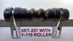 KEEL ROLLER POLYURATHANE + 3 HOLE BRACKET+ END CAPS +19MM SHAFT FOR BOAT TRAILER